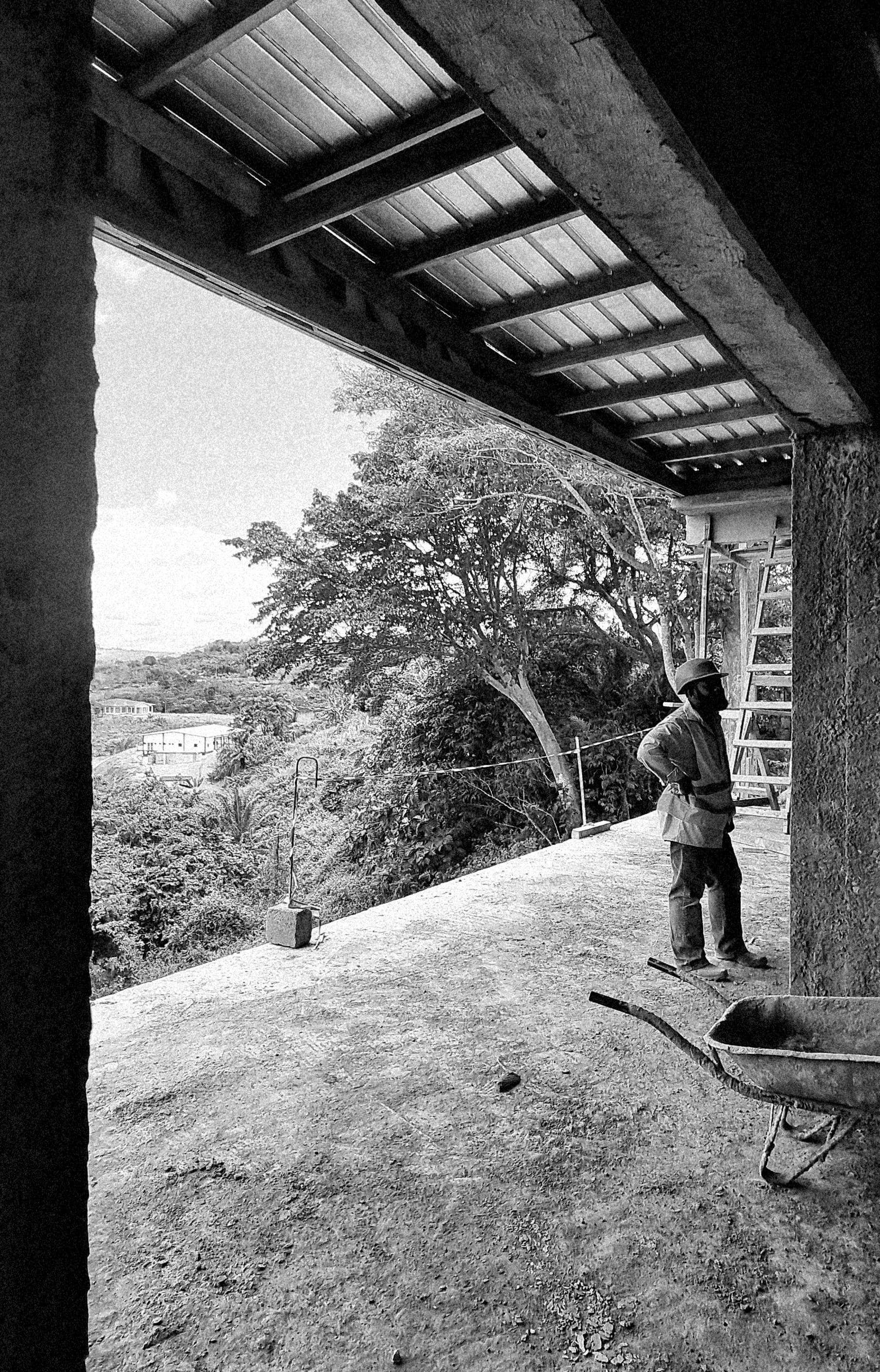 Un instant calme au coeur du chantier.